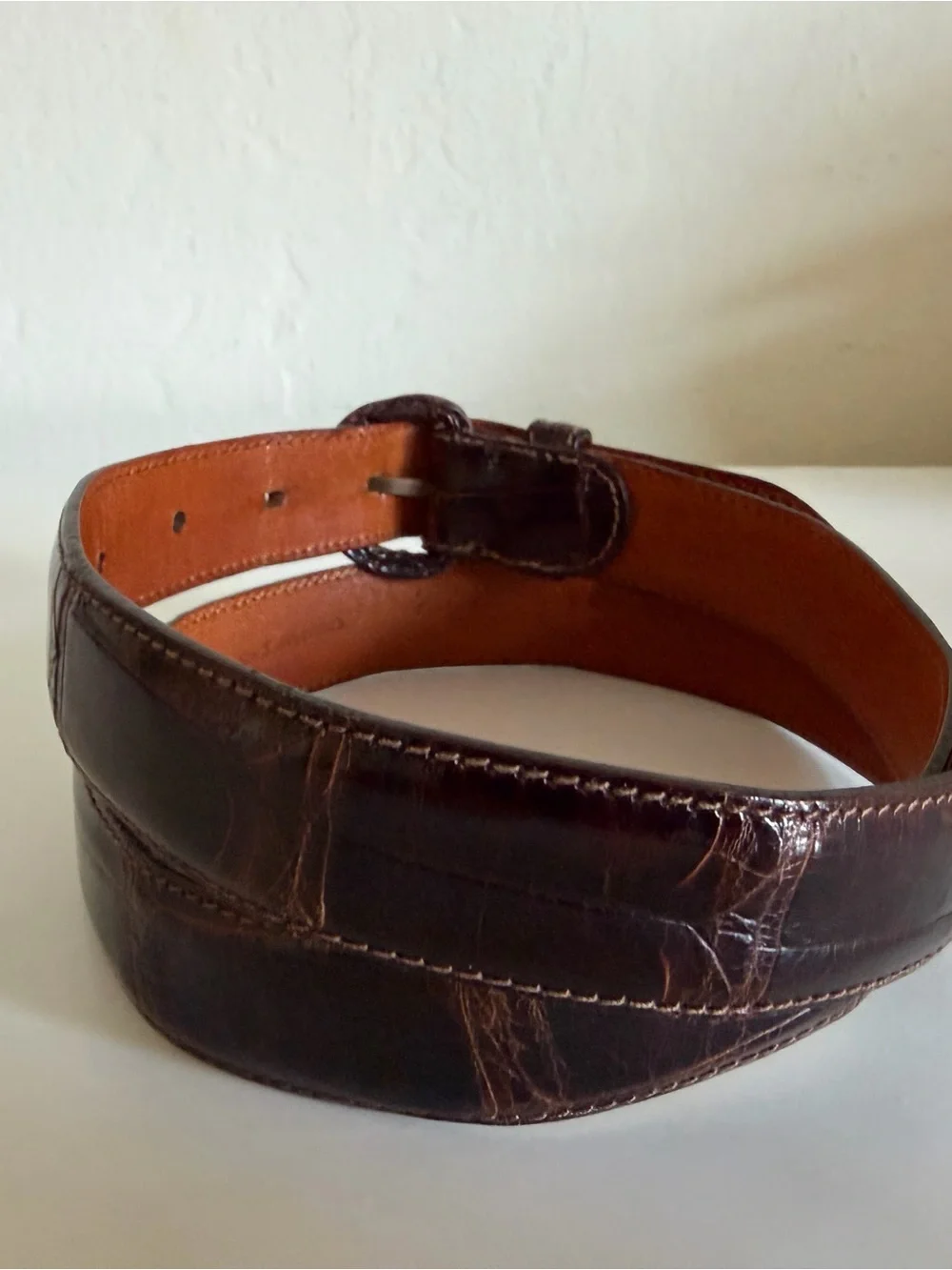 Ralph Lauren Brown women’s Waist Alligator Leather Belt size 30
